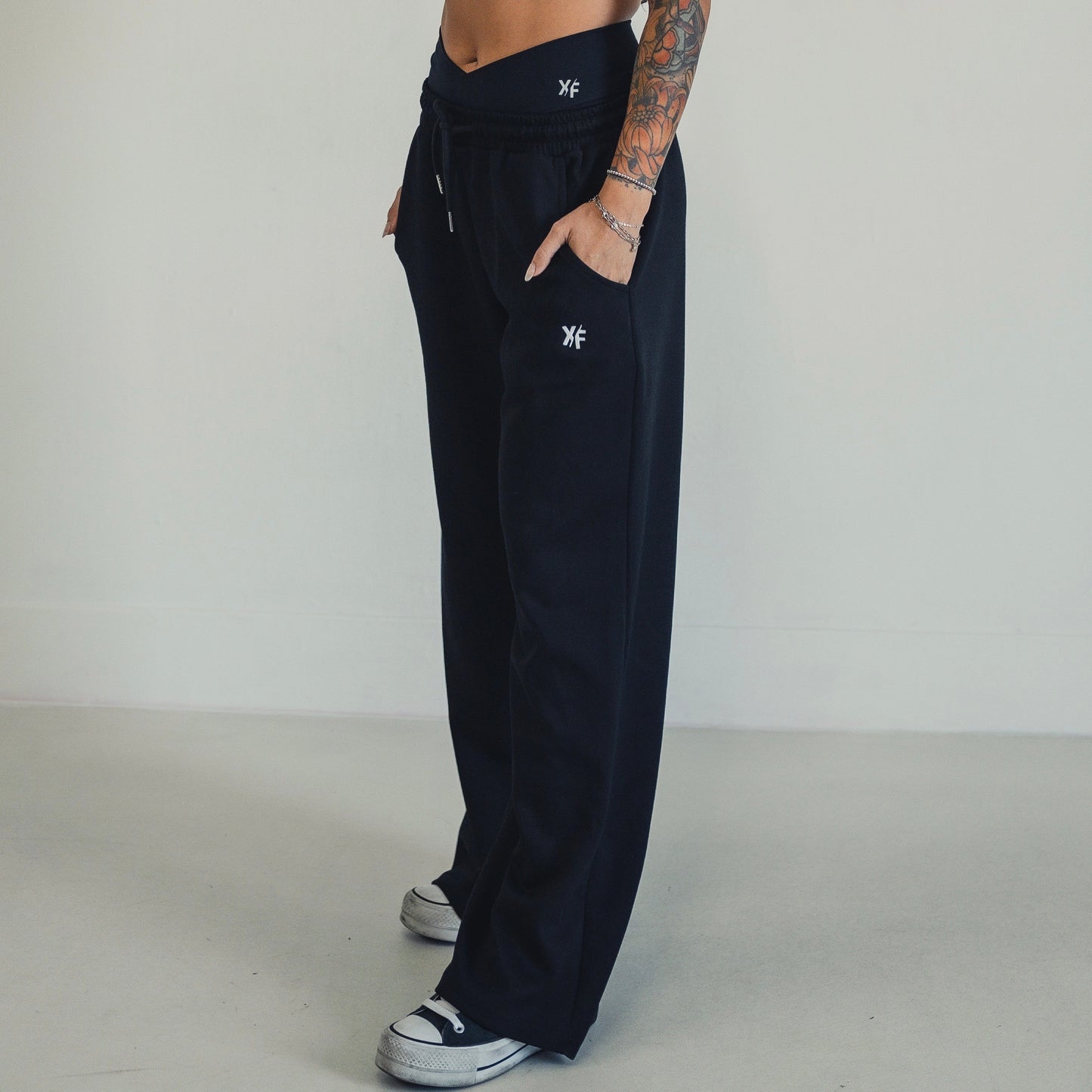 Embroidered Straight Leg Sweats
